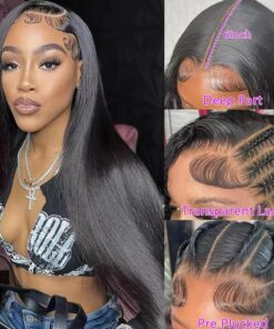 Alternative view of Hd Lace Front Wigs 30 Inch Closure Human Hair Wigs for Women