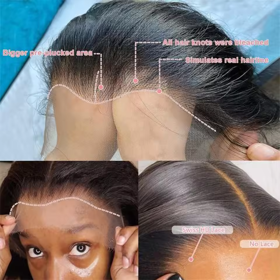 Hd Lace Front Wigs 30 Inch Closure Human Hair Wigs for Women - Image 3