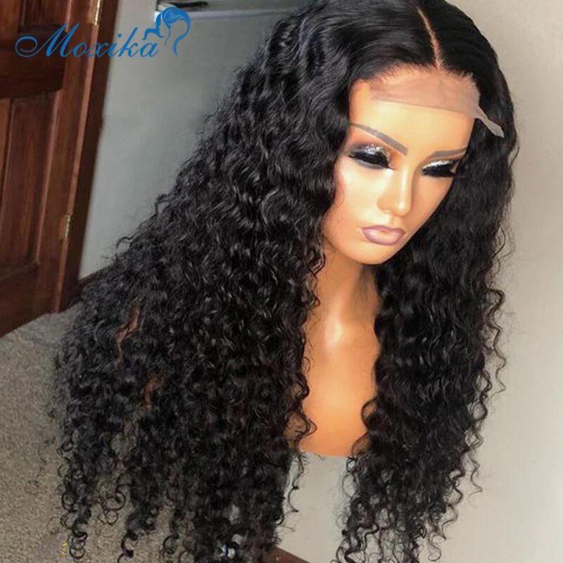 Deep Wave Human Hair Wigs Curly Lace Front Wigs for Women
