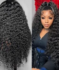 Curly Lace Front Human Hair Wigs Closure Hd Lace Water Wave Bobs