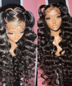 Hd Lace Frontal Wigs Black Loose Deep Wave Human Hair Wigs