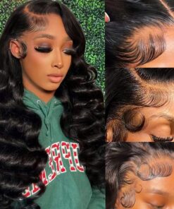 Alternative view of Hd Lace Frontal Wigs Black Loose Deep Wave Human Hair Wigs