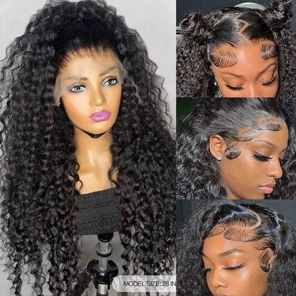 Deep Wave Frontal Wig Hd Lace Front Human Hair Wigs for Women - Image 2