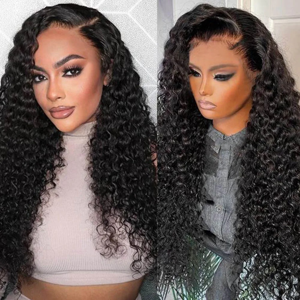 Deep Wave Frontal Wig Hd Lace Front Human Hair Wigs for Women