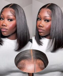 Alternative view of Glueless Wigs Human Hair Wig Bob Wig Preplucked Human Wigs