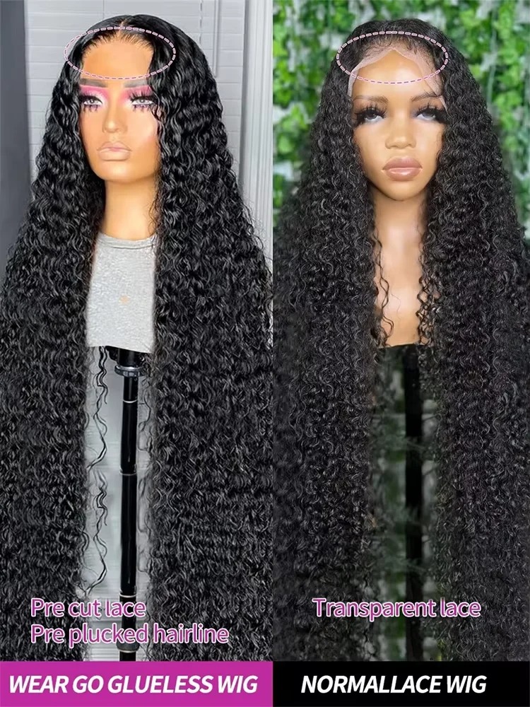 Glueless Wig Human Hair Deep Wave HD Lace Frontal Wigs - Image 2