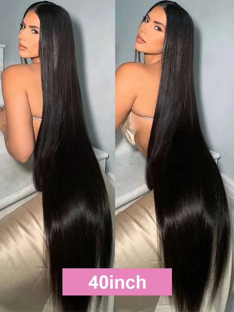 High Density Bone Straight Human Hair Brazilian Full Lace Frontal Wigs - Image 5