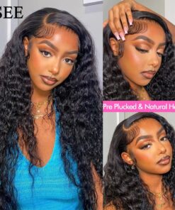 Alternative view of Water Wave Wig HD Lace Frontal Wig For Women Human Hair Wig